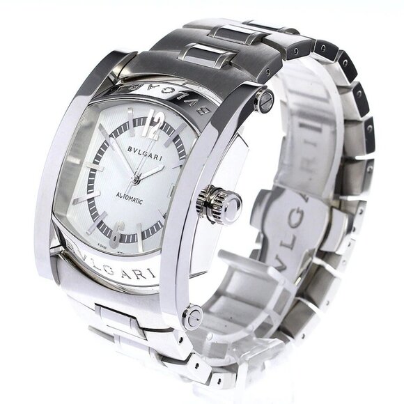 BVLGARI Assioma AA48S Date Silver Dial Automatic Men's Watch - Picture 1 of 12